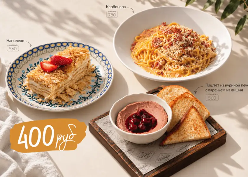 Блюдо дня за 400 ₽ в «Сыроварне»