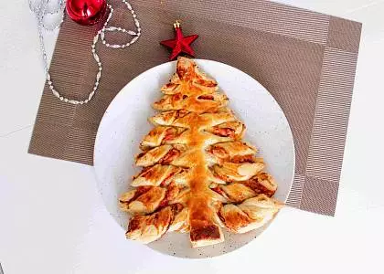 Мама и дети. Пицца - елочка