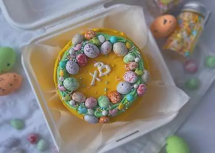 Пасхальный бенто-торт. 16+