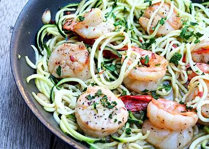 Средиземноморское меню. Креветки и лосось