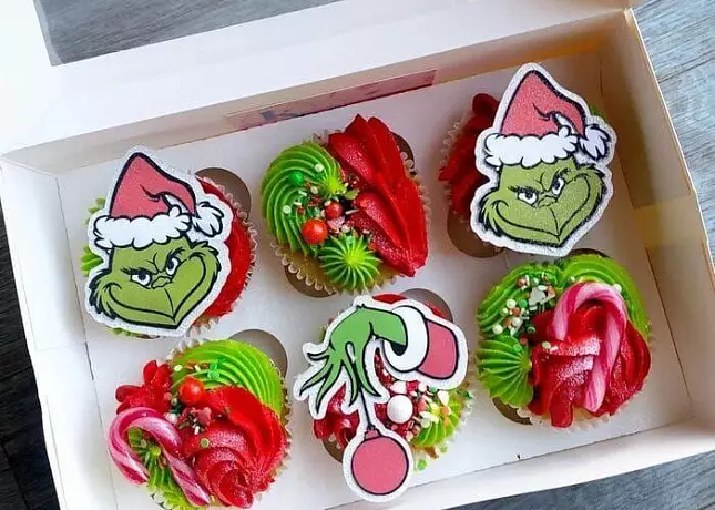 Подростковый мастер - класс. Капкейки "Гринч похититель рождества"